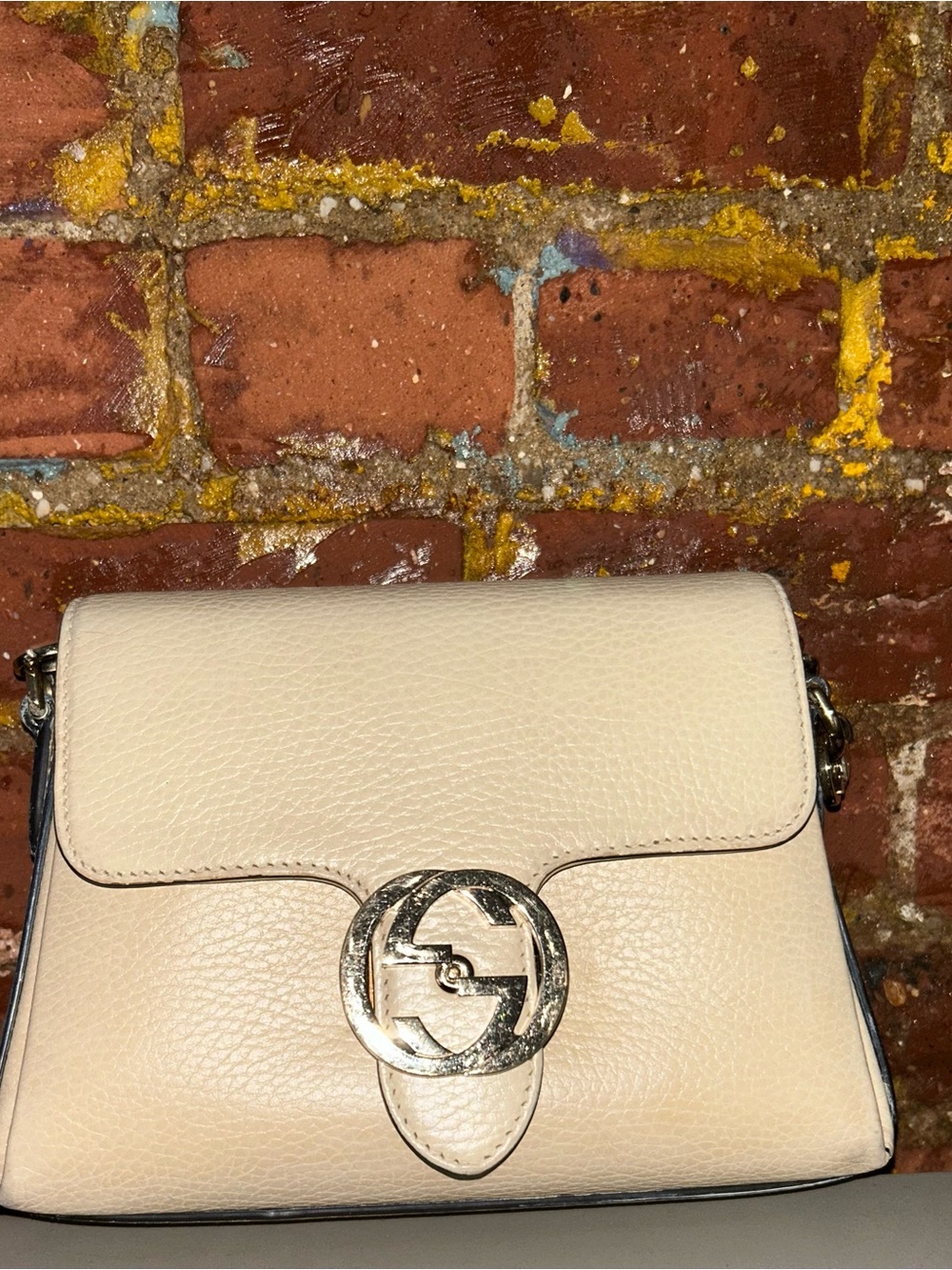 Gucci Interlocking G Small Shoulder Bag - Cream